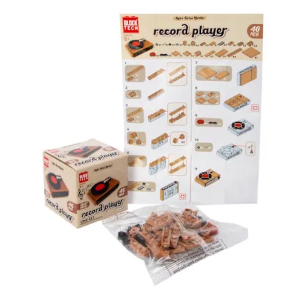 Block Tech Retro Record Player Building Set - Picture 2 of 3